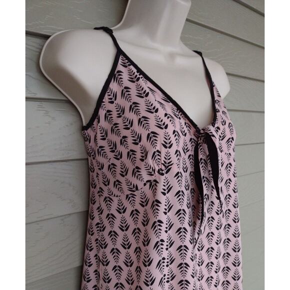 Pretty You London Womens Pink Black Chemise Slip Nightgown Size S to M 6-8 - Picture 1 of 4